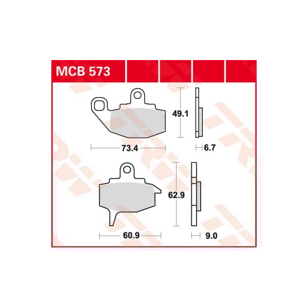TRW Plaquettes de frein MCB573 Allround organique