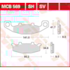 TRW Brake pads MCB569 Allround organic