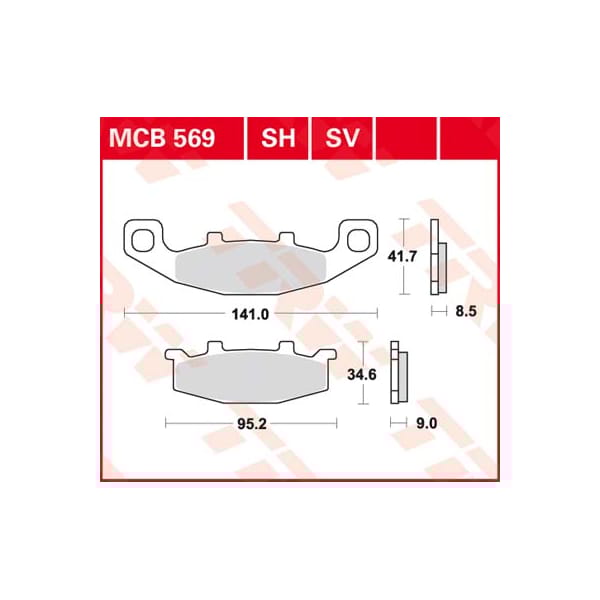 TRW Plaquettes de frein MCB569SV Sinter street