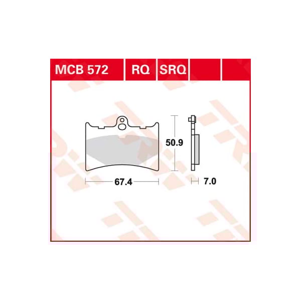 TRW Brake pads MCB572 Allround organic