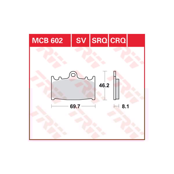TRW Brake pads MCB602CRQ Hyper carbon