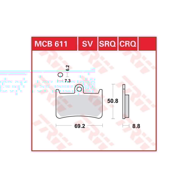 TRW Plaquettes de frein MCB611CRQ Hyper carbon