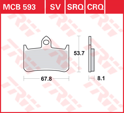 TRW Plaquettes de frein MCB593SRQ Sinter Track Racing