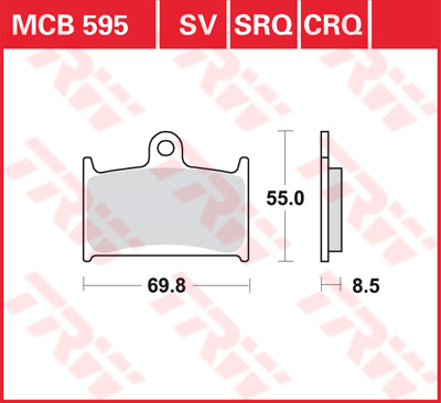 TRW Plaquettes de frein MCB595SRQ Sinter Track Racing