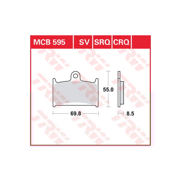 TRW Plaquettes de frein MCB595CRQ Hyper carbon