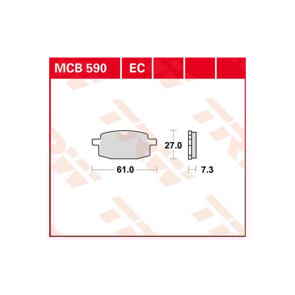 TRW Brake pads MCB590 Allround organic