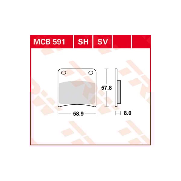 TRW Plaquettes de frein MCB591SV Sinter street
