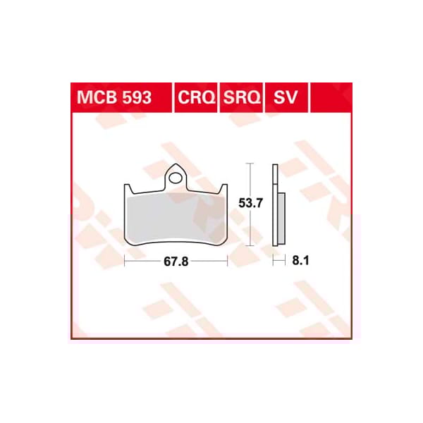 TRW Plaquettes de frein MCB593 Allround organique