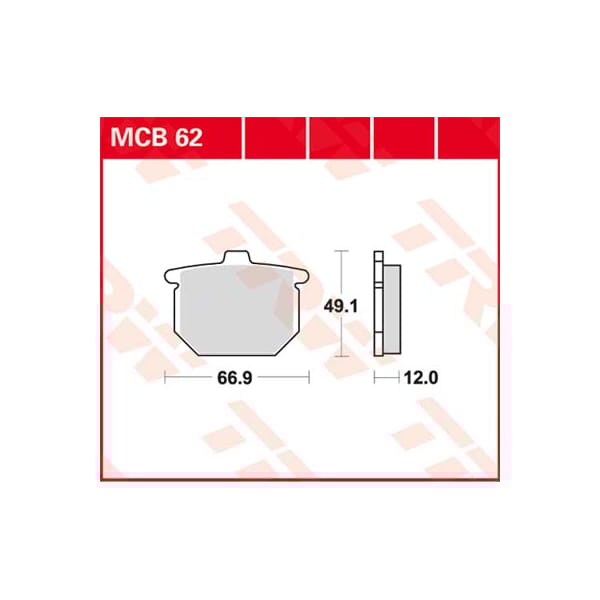 TRW Brake pads MCB62 Allround organic