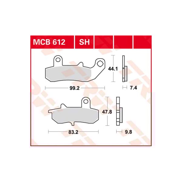 TRW Brake pads MCB612SH Sinter street