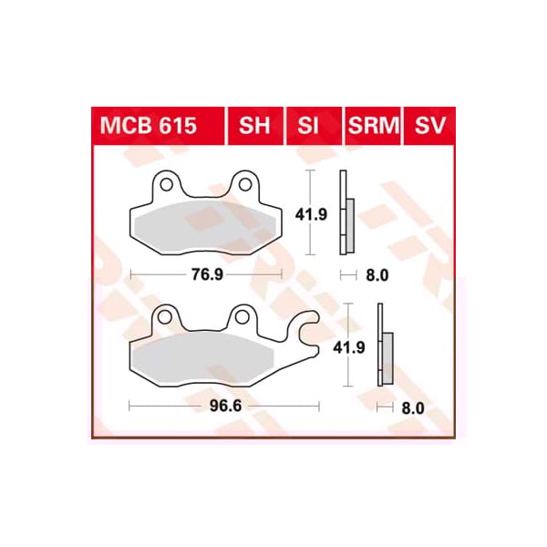 TRW Plaquettes de frein MCB615SV Sinter street