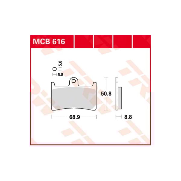 TRW Plaquettes de frein MCB616 Allround organique
