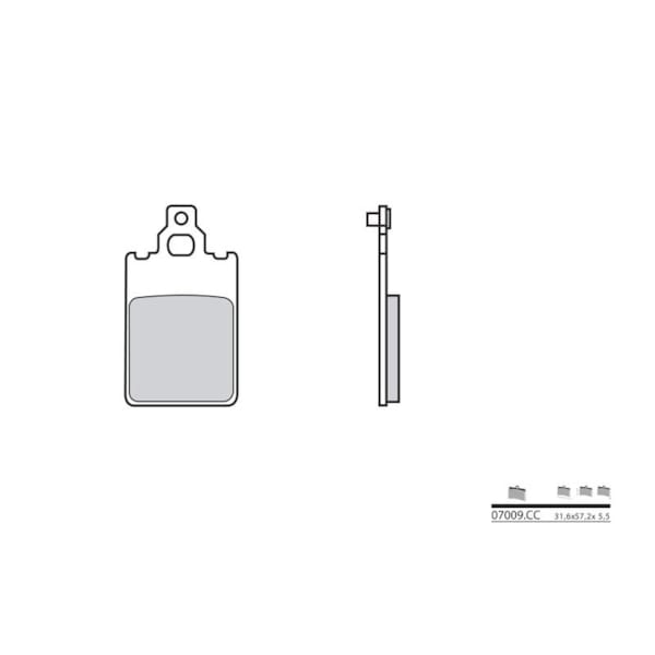 BREMBO Brake Pads Scooter Organic 07009CC