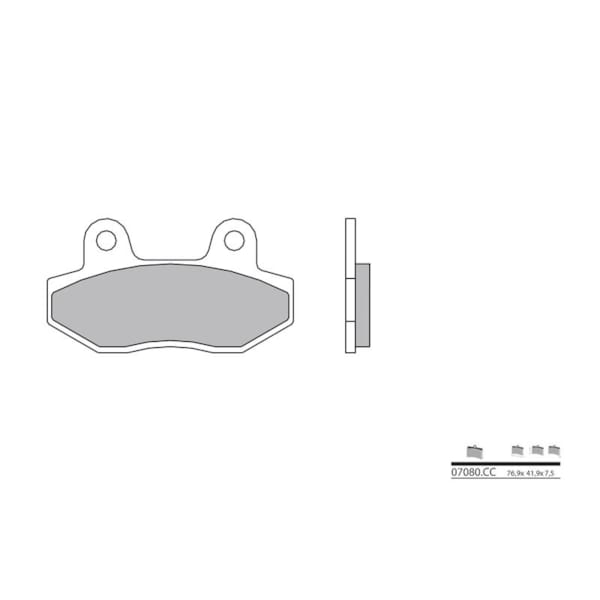 BREMBO Brake Pads Scooter Organic 07080CC