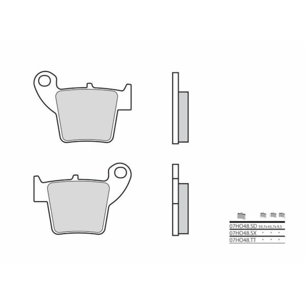 BREMBO Plaquettes de frein moto Off Road Métal Fritté 07HO48SX