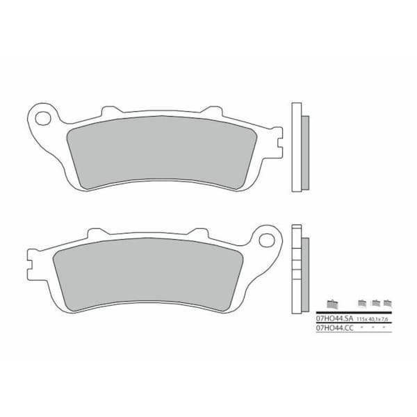 BREMBO Plaquettes de frein moto Route Métal Fritté 07HO44SA