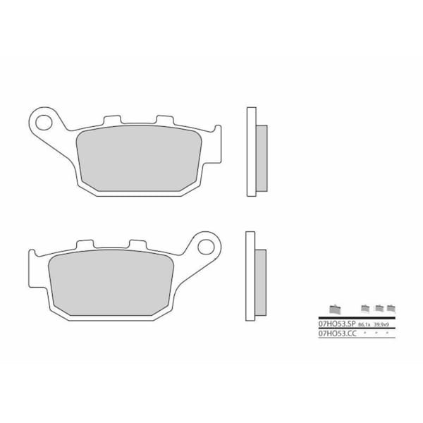 BREMBO Plaquettes de frein moto Route Organique 07HO53CC