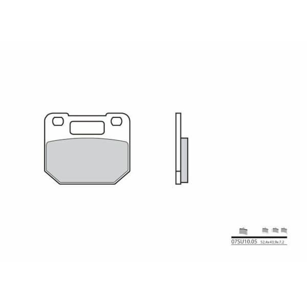 BREMBO Plaquettes de frein moto Route Organique 07SU1005