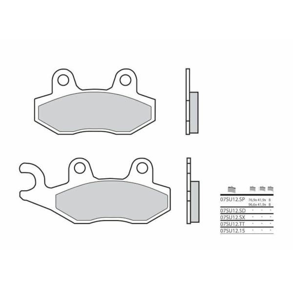 BREMBO Plaquettes de frein moto Off Road Métal Fritté 07SU12SX