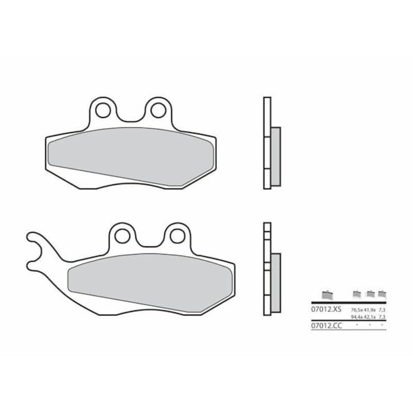 BREMBO Brake Pads Scooter Sintered 07012XS