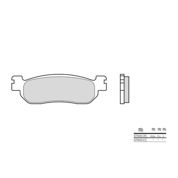 BREMBO Brake Pads Scooter Sintered 07043XS