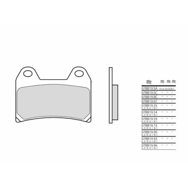 BREMBO Brake Pads OEM Sintered 07BB1973