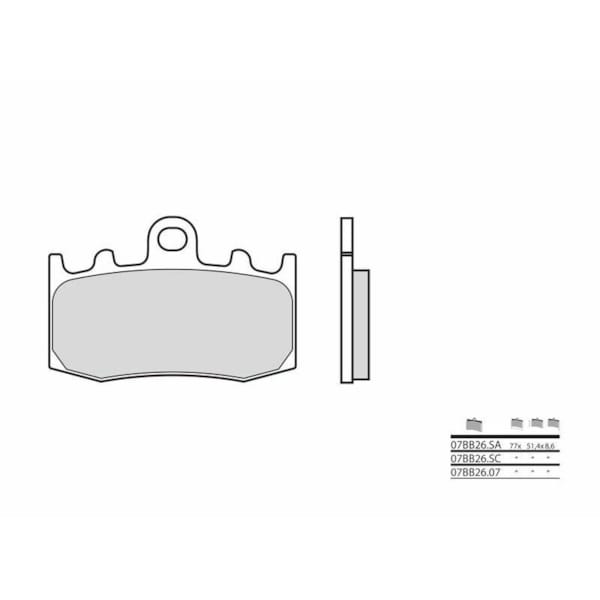 BREMBO Brake Pads Road Sintered 07BB26SA