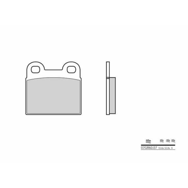 BREMBO Plaquettes de frein moto Route Organique 07GR6007