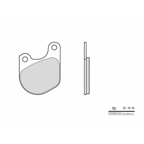 BREMBO Plaquettes de frein moto Route Organique 07HD0202