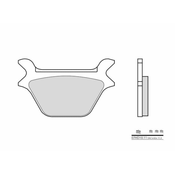 BREMBO Plaquettes de frein moto Route Organique 07HD1011