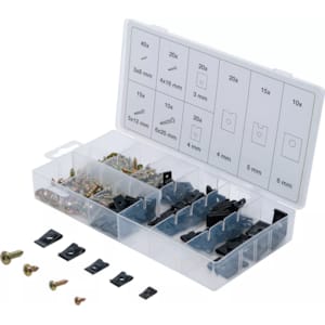 Bolts, nuts and small hardware BGS TECHNIC Retention clips screws assortment 170 pieces