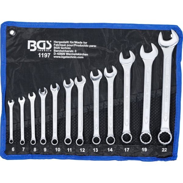 BGS TECHNIC Ring-/steeksleutelset 6 - 22mm