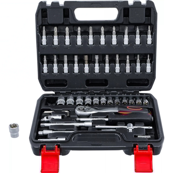 BGS TECHNIC Socket wrench set 1/4", 46 pieces