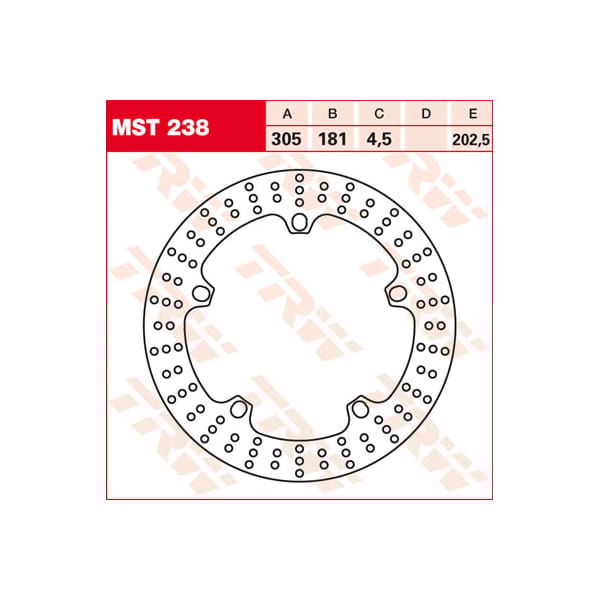 TRW Disque de frein MST238