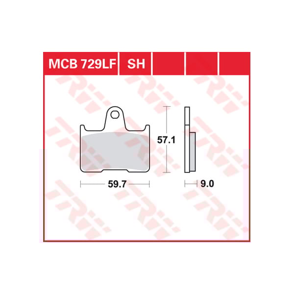 TRW Brake pads MCB729 Allround organic