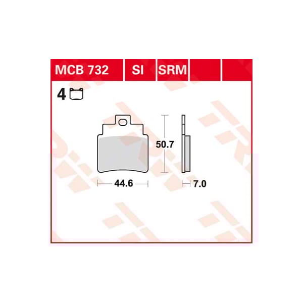 TRW Plaquettes de frein MCB732SRM Sinter maxi scooter