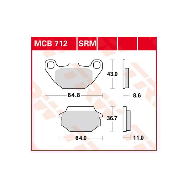 TRW Plaquettes de frein MCB712SRM Sinter maxi scooter