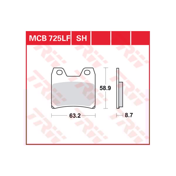 TRW Plaquettes de frein MCB725 Allround organique