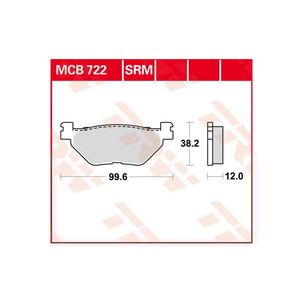 TRW Brake pads MCB722SRM Sinter maxi scooter