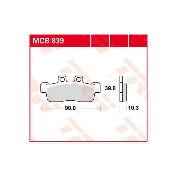 TRW Plaquettes de frein MCB839 Allround organique