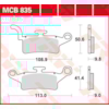 TRW Brake pads MCB835 Allround organic