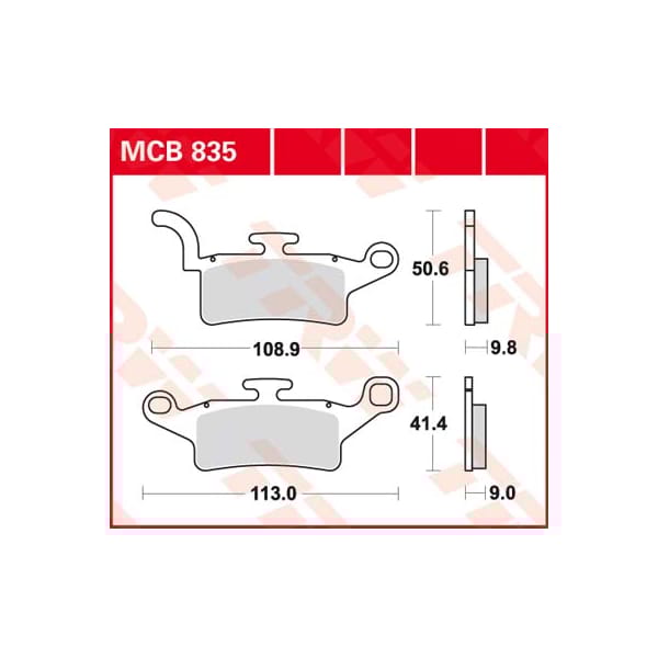 TRW Plaquettes de frein MCB835 Allround organique