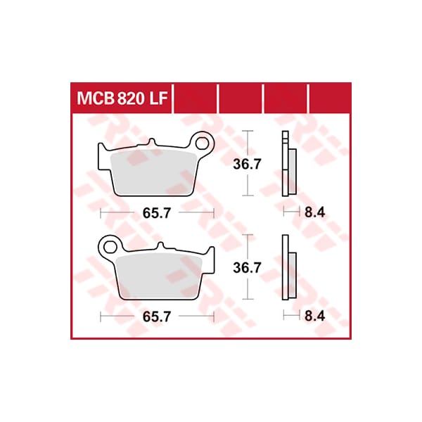TRW Plaquettes de frein MCB820 Allround organique
