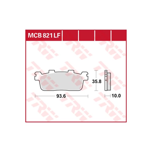 TRW Brake pads MCB821 Allround organic