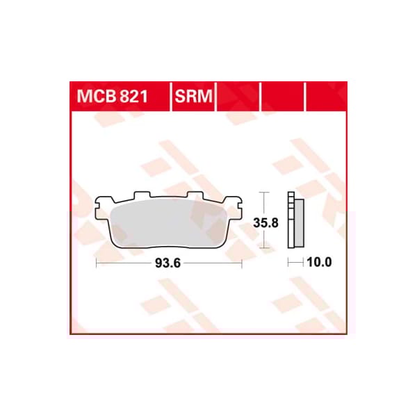 TRW Plaquettes de frein MCB821SRM Sinter maxi scooter