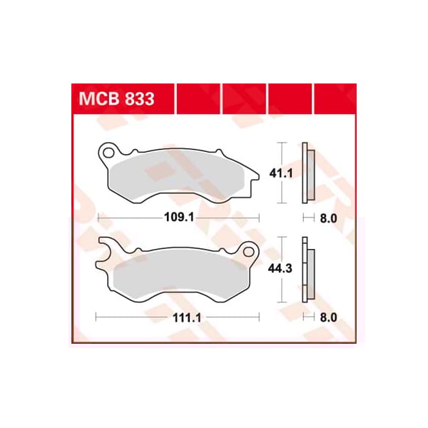 TRW Brake pads MCB833 Allround organic