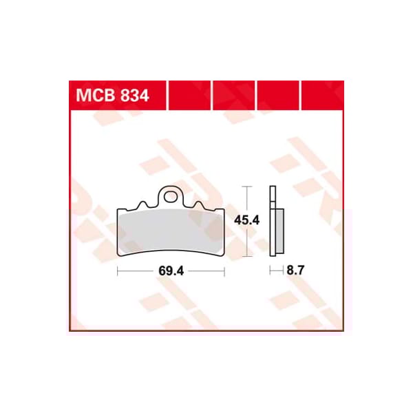 TRW Brake pads MCB834 Allround organic