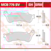 TRW Plaquettes de frein MCB776SRM Sinter maxi scooter