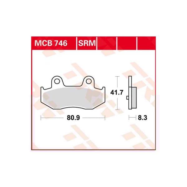 TRW Brake pads MCB746SRM Sinter maxi scooter