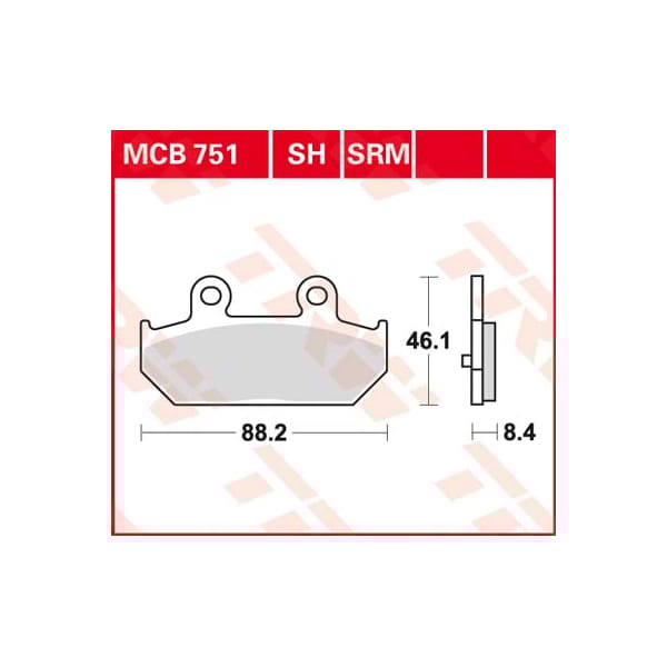 TRW Brake pads MCB751SRM Sinter maxi scooter